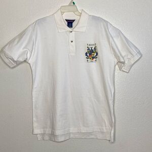 FRUIT of the Loom Men’s White 100% Thick Cotton Polo Shirt Size L